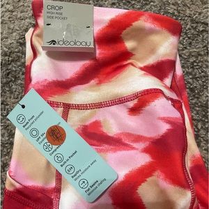 Crop high rise side pocket